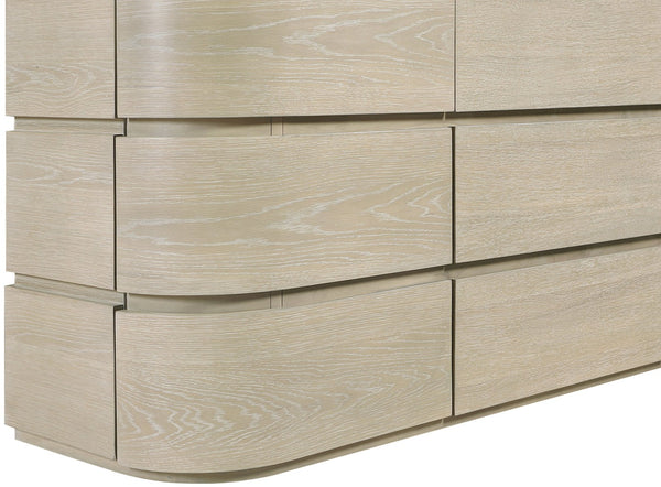 Meridian Furniture Annalise Mid-century Veneer Dresser with Rounded Edges and Ample Storage for Modern Bedrooms Natural 859Oak-D