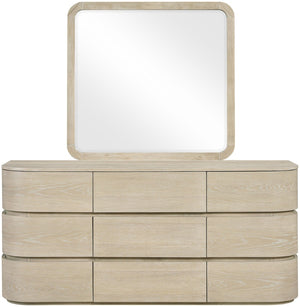 Meridian Furniture Annalise Mid-century Veneer Dresser with Rounded Edges and Ample Storage for Modern Bedrooms Natural 859Oak-D