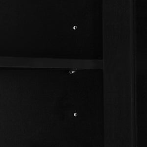English Elm Storage Cabinet Tall Mdf Two Door Adjustable Shelves Matte Black Home Office Bath N725P181207Z
