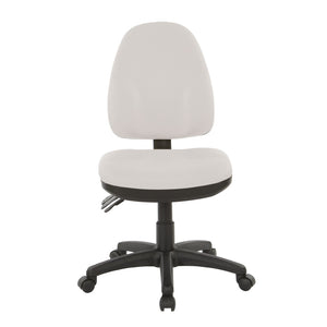 OSP Home Furnishings Dual Function Ergonomic Office Chair with Lumbar Support and Adjustable Foam Seat Snow 36420-R101