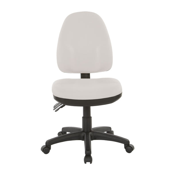 OSP Home Furnishings Dual Function Ergonomic Office Chair with Lumbar Support and Adjustable Foam Seat Snow 36420-R101
