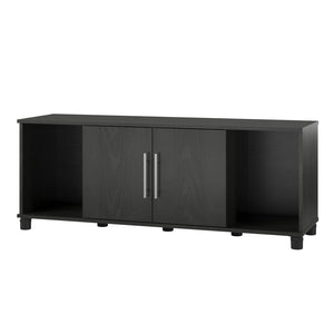 English Elm Shoe Storage Bench with Four Open Compartments for Entryway Mudroom Organization B2733P444490