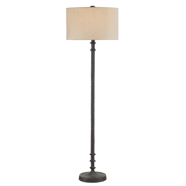 Gallo Bronze Floor Lamp - Chic Contemporary Design with Natural Linen Shade for Elegant Spaces