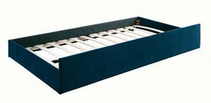 English Elm Transitional Daybed With Trundle - Elegant Navy Upholstery, Button-Tufted Comfort & Nailhead Trim B2741S00594-GIGA