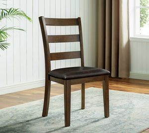 English Elm Transitional Counter Height 3pc Dining Set with USB Charging, Storage Shelves & Padded Seats Dark Brown,Walnut 40 L x 40 W x 12 H B2741P383857