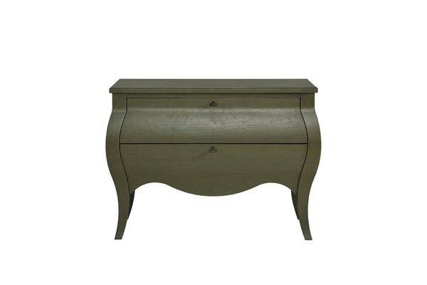 English Elm Bombe Chest of Drawers Hickory Veneer Old World Silhouette for Bedroom or Hallway B2699P439929