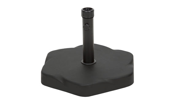 English Elm Christopher Knight Home® - UM-HOLDER Hex Shape 66 lbs Umbrella Base — Black Concrete & Iron, Hexagonal Design, Adapters Included 54794.00BLK