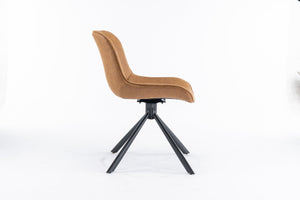 English Elm Mid-Century Modern Tufted Swivel Dining Chair Set Of 2 - Stylish Upholstered Accent Chairs For Any Space T3903P405990