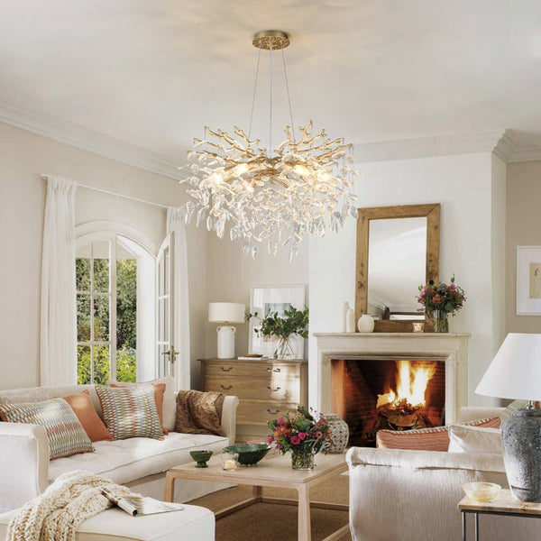 English Elm 10-light Gold Chandelier Seeded Glass Globe Fixture for Dining Room or Kitchen Island W5008P466533