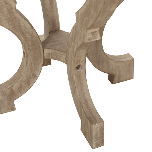 English Elm Christopher Knight Home® - End Table - Elegant French Country Accent Table With Hourglass Design & Natural Faux-Wood Finish N771P239454K