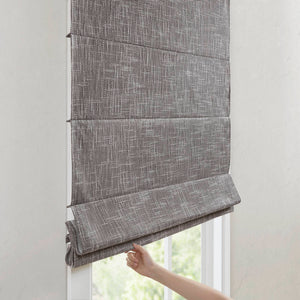 English Elm 1 Cordless Total Blackout Roman Shade 33x64 Inch Polyester Viscose Blend Easy Lift Installation Grey 5.96 L x 9.25 W x 8.07 H B035P319853