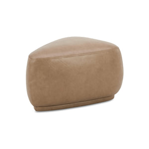 English Elm Jennifer Taylor Home - Pebble Rounded Triangle Cocktail Ottoman with 11-Layer Plywood Frame, Tweed Upholstery, Cozy Seating Tan+Brown B2719P238436