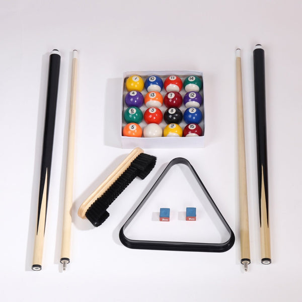 English Elm 6.3ft Foldable Pool Table with Full Accessory Kit for Family Game Rooms W2377P149846