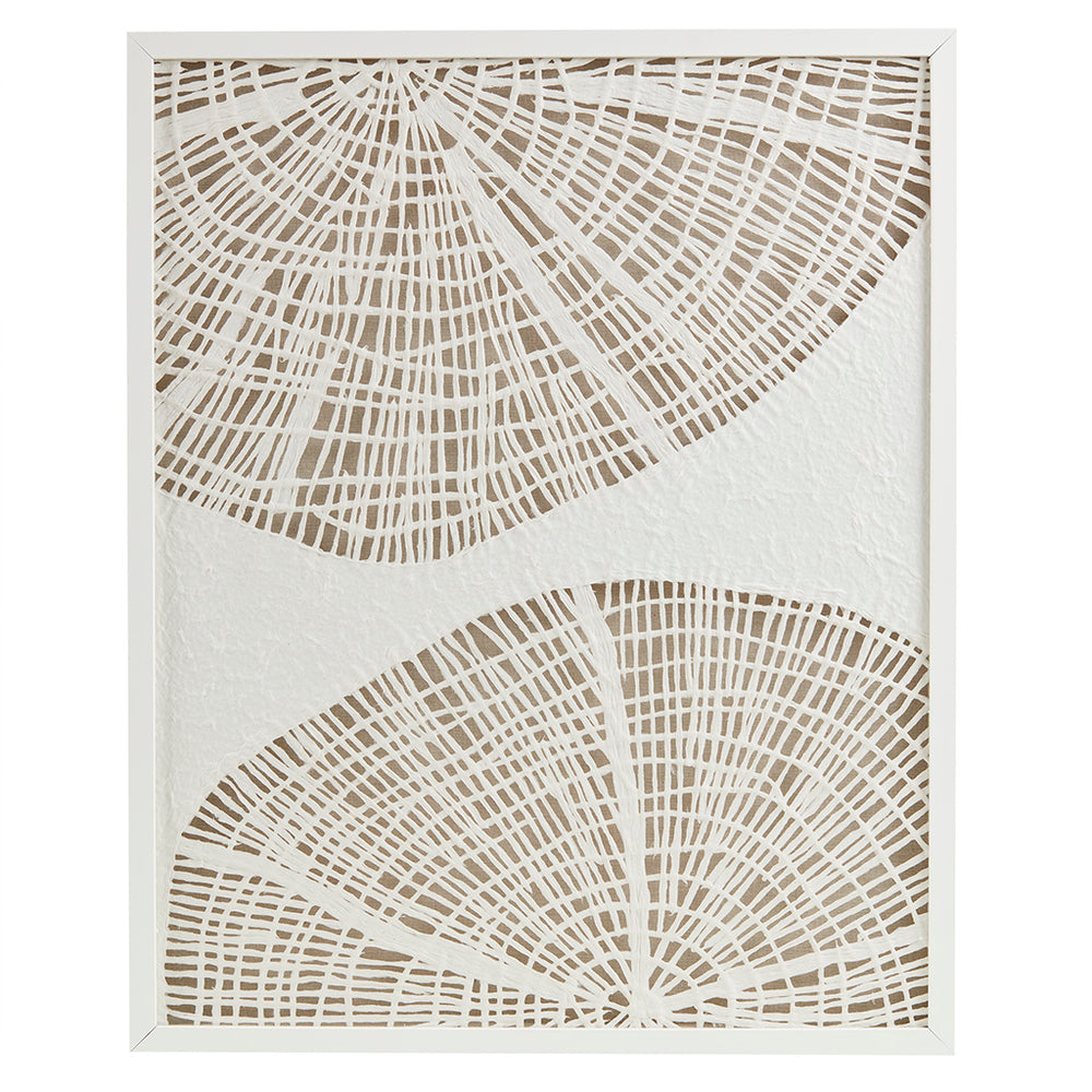 JLA Home Madison Park - Framed Coastal Rice Paper Shadowbox Wall Art - Reversible Gallery-Style Neutral Texture Décor MP95B-0358