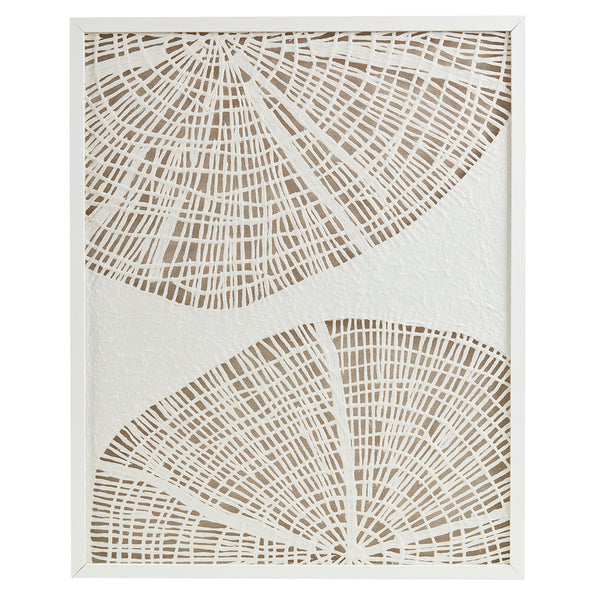 JLA Home Madison Park - Framed Coastal Rice Paper Shadowbox Wall Art - Reversible Gallery-Style Neutral Texture Décor MP95B-0358