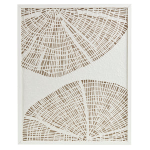 Madison Park Solana Coastal Framed Abstract Coastal Rice Shadowbox Wall Decor MP95B-0358 Off-White