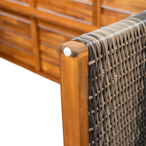 English Elm Christopher Knight Home® - Outdoor 3-Piece Acacia Wood Dining Set With Rattan Legs – Stylish, Weather-Resistant, Perfect For Patios! N773OD00038G