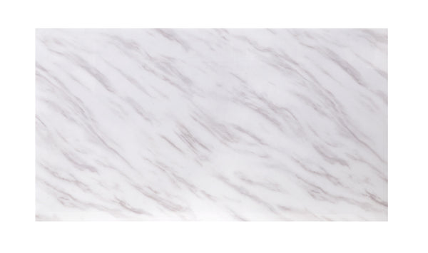 English Elm Zander Cultured Faux Marble Top Coffee Table with Mirrored Stainless Steel Frame, Minimal Chic marble 46 L x 22 W x 5 H B2726S00221