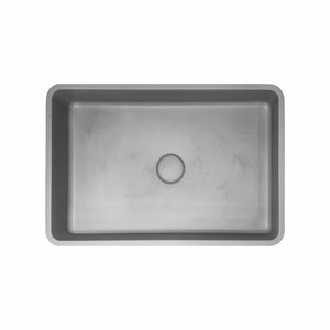 English Elm 19.68'' Rectangular Concrete Vessel Sink Matte Gray Above Counter Vanity Basin W1613P391578