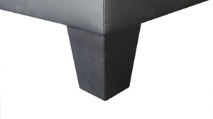 English Elm Genesis 85"W Black Pvc Fabric Sofa With Led Mood Lighting, Usb Ports, Storage Console & Cupholders B061S00868