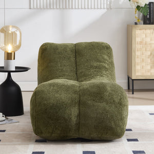 English Elm Creative Bean Bag Sofa Chair with Plush Superfiber Cover and Soft Foam Filling for Luxe Comfort Olive Green W1996P266262