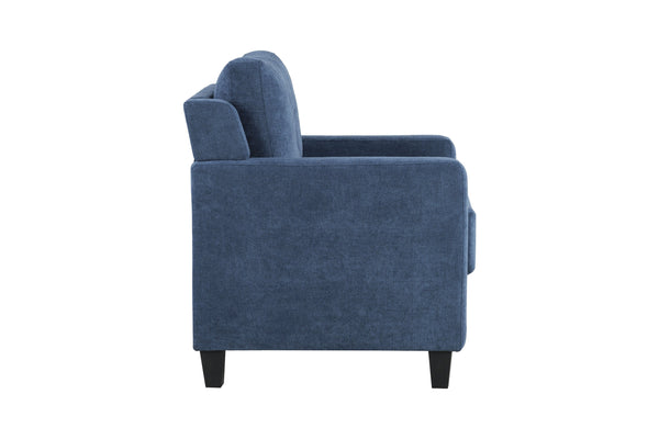 English Elm Horatio Elegant Chenille Accent Chair with Pocket Coil Seat, Modern Tight-Back Design & Durable Frame Navy 30 L x 26 W x 24 H B2726P248627