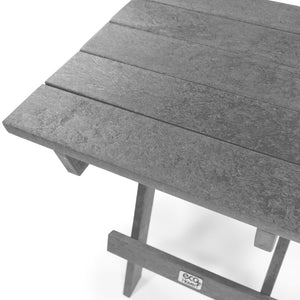 English Elm Riverstone Recycled Hdpe Folding Outdoor Bistro Table Weatherproof Patio Balcony Gray B2745P409706