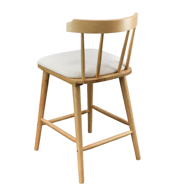 English Elm Christopher Knight Home® - Olivia Set Of 4 Windsor-Style Indoor Wooden Counter Stools With Beige Upholstery For Cozy Charm N775P346246N-S4