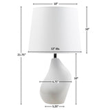 INK+IVY ZenGlossy Artisan Asymmetrical Ceramic Table Lamp II153-0155 Grey