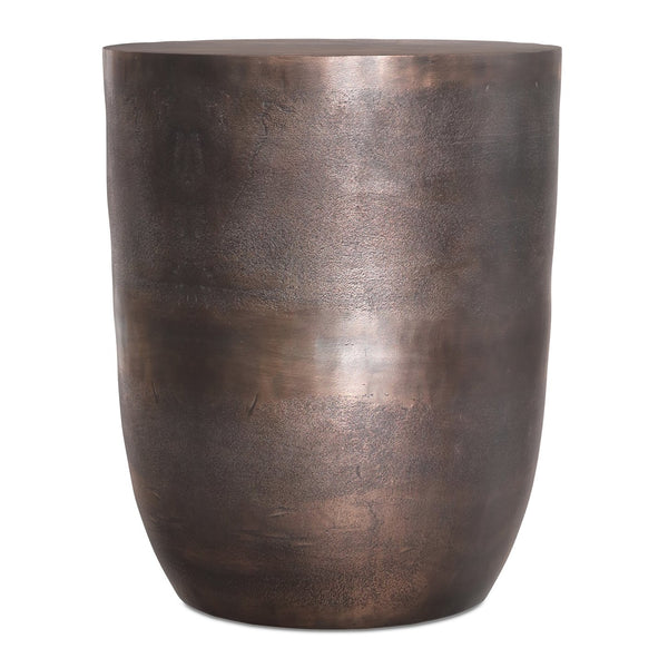 English Elm Morris Copper Metal Accent Table — Handcrafted Cast Aluminum, Durable Powder-Coated Finish, Versatile Use B136P361855