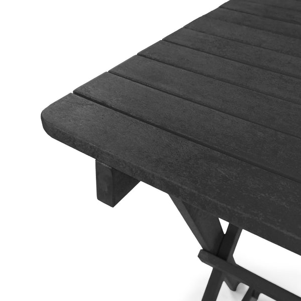 English Elm Summit Ridge Recycled Hdpe Outdoor Folding Bar Table Weather Resistant Eco Patio Black B2745P409715