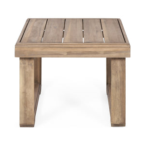 English Elm Christopher Knight Home® - WESTCHESTER Acacia Side Table Brown Rustic Outdoor Accent Table 20x20x15.75 Durable Patio Charm 69077.00BBGE