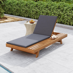 English Elm Christopher Knight Home® - Lounge Chaise Set – Stylish Acacia Wood With Dark Grey Water-Resistant Cushions For Outdoor Comfort N770P253442T_N770P253018G