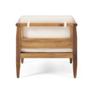 English Elm Christopher Knight Home® - ASTON Acacia Club Chair Cream – Weather-Resistant Outdoor Accent, Open Slat Seating, 400lb Capacity 68589.00CRM