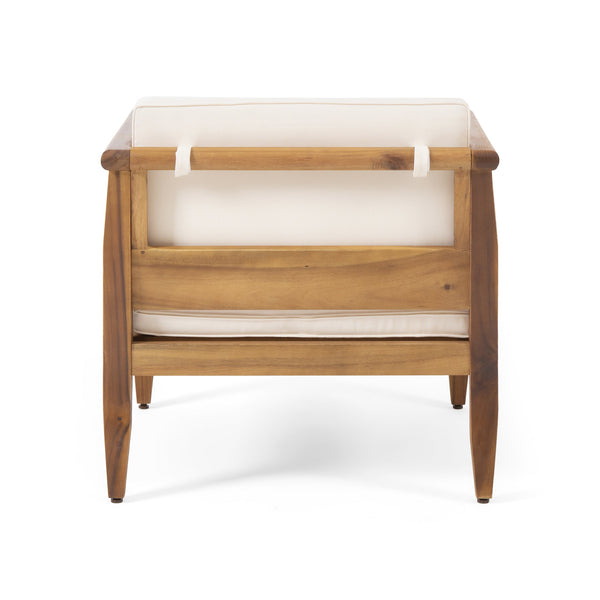 English Elm Christopher Knight Home® - ASTON Acacia Club Chair Cream – Weather-Resistant Outdoor Accent, Open Slat Seating, 400lb Capacity 68589.00CRM