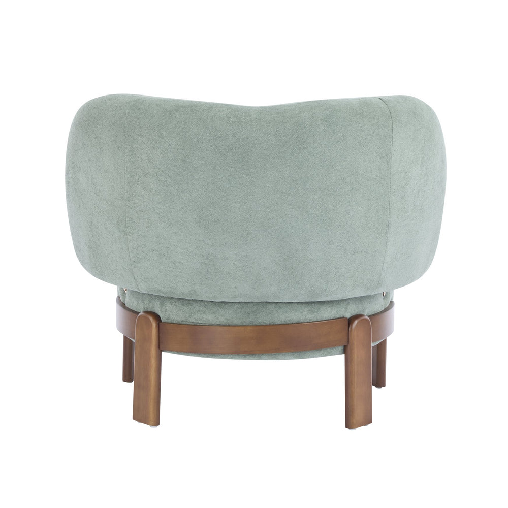 English Elm Christopher Knight Home® - Cozy Wingback Armchair with Plush Bouclé Upholstery, Solid Wood Legs, Ergonomic Support, Timeless Style Green 33.5 L x 25.5 W x 21.5 H N776P298155G