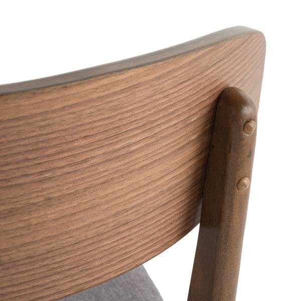 English Elm Christopher Knight Home® - DINING Chair with Cushioned Fabric Seat and Polished Wood Frame — Elegant Modern Comfort for Home DARK GREY 58925.00DGY