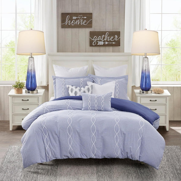 English Elm Table Lamps Set of 2 Purple Glass with Touch Control, 3-Level Dimmable Nightstand Lamps, USB A+C_ports W3355P337837