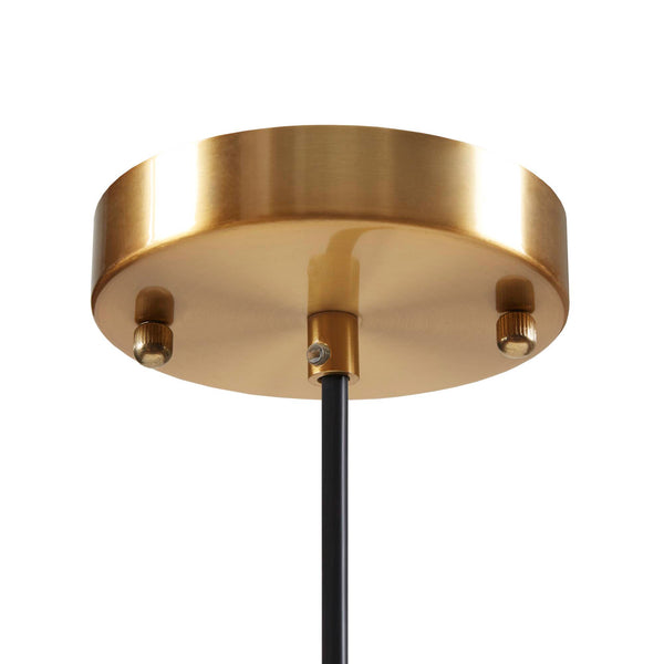 English Elm Bell Bell Shaped Glass Pendant Light Gold & Clear 13" Shade, 93" Drop, Iron Base, Modern Luxe B035P264532