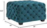 Christopher Knight Home® - Noble House - Jaymee Modern Glam Button Tufted Velvet Ottoman