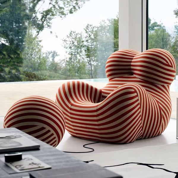 English Elm Armchair plush ergonomic polyester lounge chair with high-quality comfort, supportive design, customizable colors (98) Red B341P384731