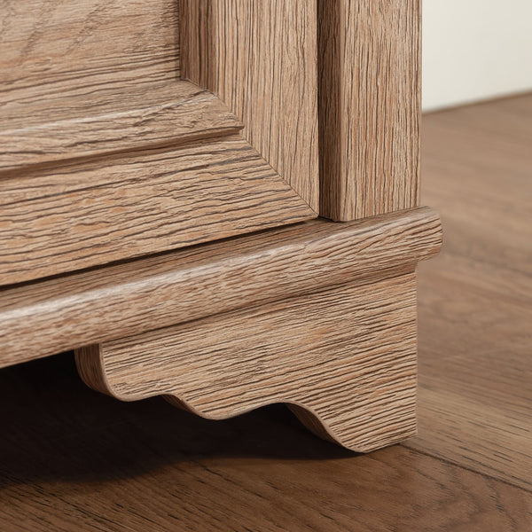 English Elm Bookcase With Adjustable Shelves & Drawer - Versatile Brown Finish For Stylish Storage Solutions B356P367860