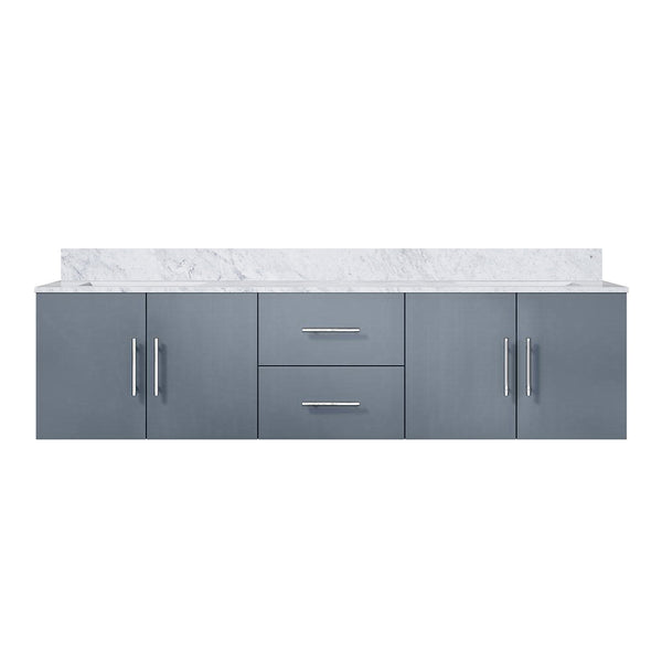 English Elm Dark Grey Double Bath Vanity With Elegant Carrara Marble Top – Spacious, Stylish & Functional Design B2731P258511