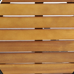 English Elm Christopher Knight Home® - NAHANNI Acacia Wood & Powder-Coated Metal Side Table in Beige — Modern Industrial Outdoor Accent 69970.00