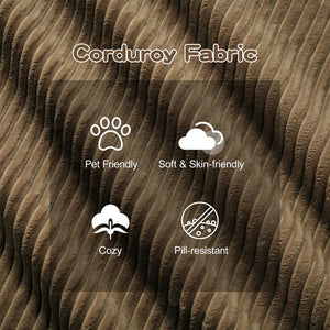 English Elm 153" Modern U-Shaped Modular Sectional Sofa - Luxurious Corduroy, Ergonomic Comfort, No Assembly Needed! W714S01509