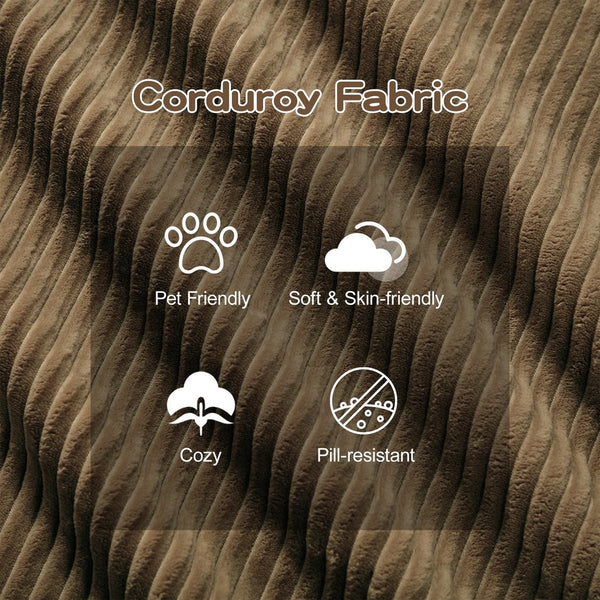 English Elm 153" Modern Modular Sectional Sofa - Plush Corduroy, Customizable 4-Seater, No Assembly, Elegant Design W714S01507