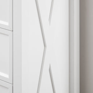 English Elm 6 Drawer Dresser with Wood Grain Finish, Anti-Tip, Smooth Metal Rails & Modern Handles 45.67"L x20.67"W W2275P149783