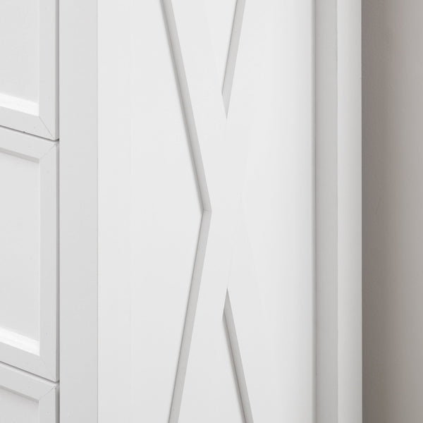 English Elm 6 Drawer Dresser with Wood Grain Finish, Anti-Tip, Smooth Metal Rails & Modern Handles 45.67"L x20.67"W W2275P149783