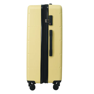 English Elm Luggage 5 Piece Hardside Abs Set with Front Access Carry on and Tsa Spinner Wheels Yellow N732P391557Y