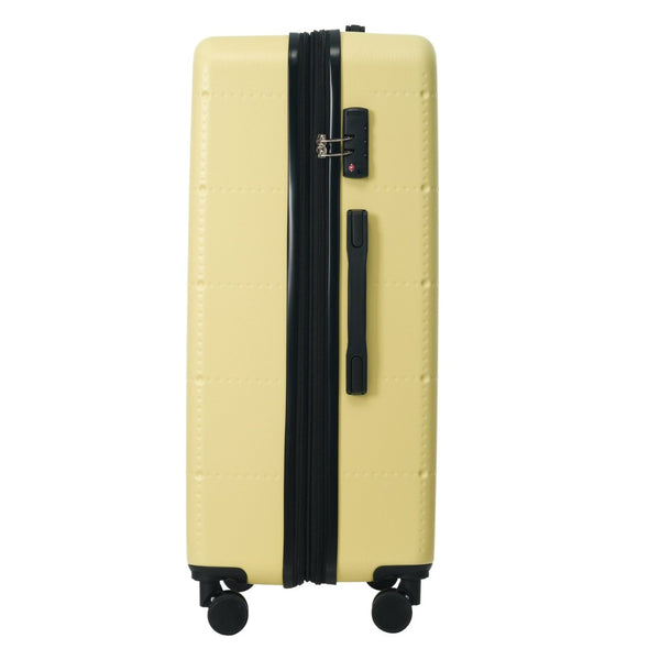 English Elm Luggage 5 Piece Hardside Abs Set with Front Access Carry on and Tsa Spinner Wheels Yellow N732P391557Y